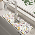 Kitchen Sink Splash Colorful Mushrooms Guard Faucet Mat Super Absorbent Fast by Unknown
