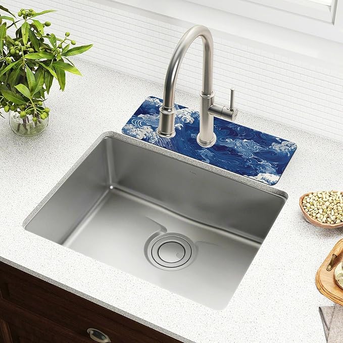 Kitchen Sink Splash Guard 1 PC 30 Inch Sink Faucet Mat Splash Guard - Image 6
