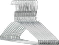 HANGERWORLD Silver Metal Wire Clothes Hangers 16inch 13 Gauge Clothes Garment by Hangerworld