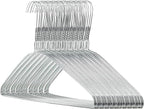 HANGERWORLD Silver Metal Wire Clothes Hangers 16inch 13 Gauge Clothes Garment by Hangerworld