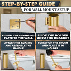 Gold Toilet Brush and Holder Set - Image 6