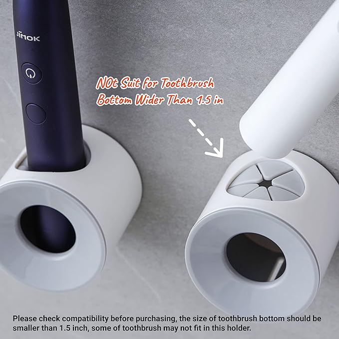 Electric Toothbrush Holder, Wall Mounted Shower Space-Saving Caddy, Toothbrush - Image 3