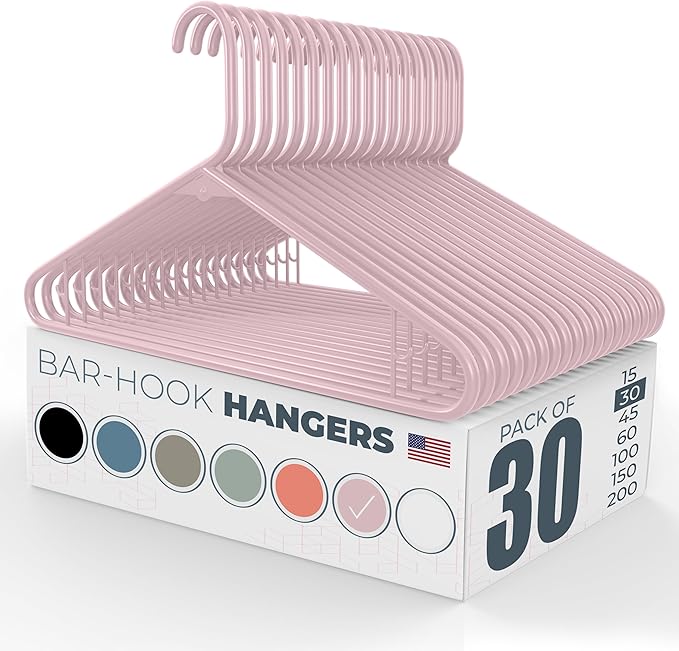 Neaties Plastic Hangers 30 Pack – Made in The USA – 6lb Capacity Standard by NeatiesHangers