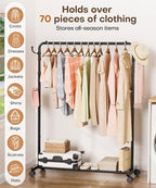 Homde Heavy Duty Clothes Rack: 120lb Standing Garment Storage - Image 5