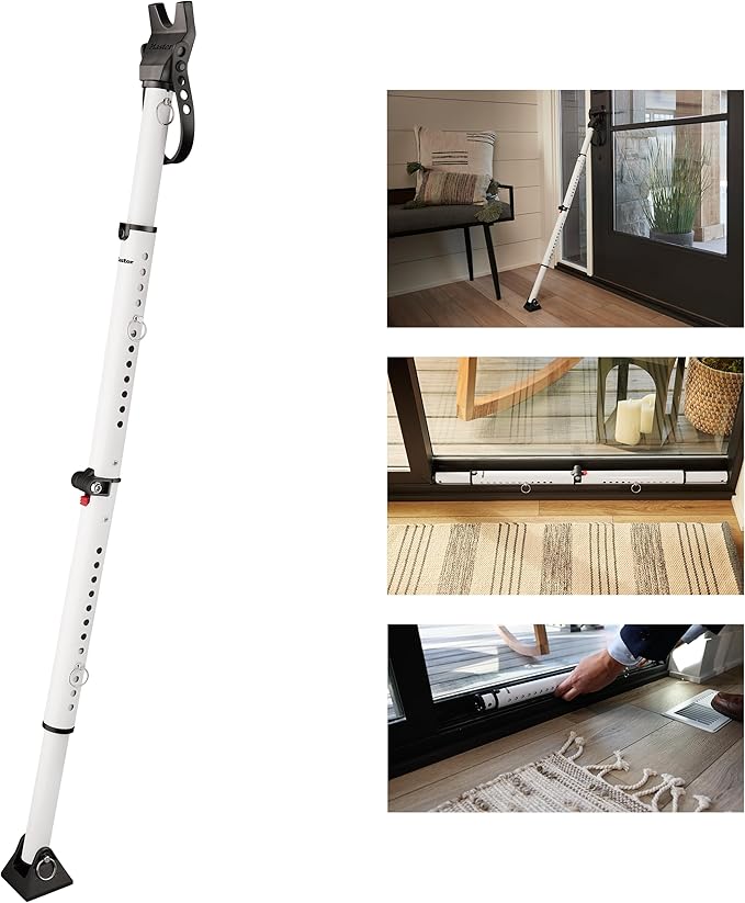 Master Lock Sliding Door Stopper and Door Security Bar, Adjustable by MasterLock