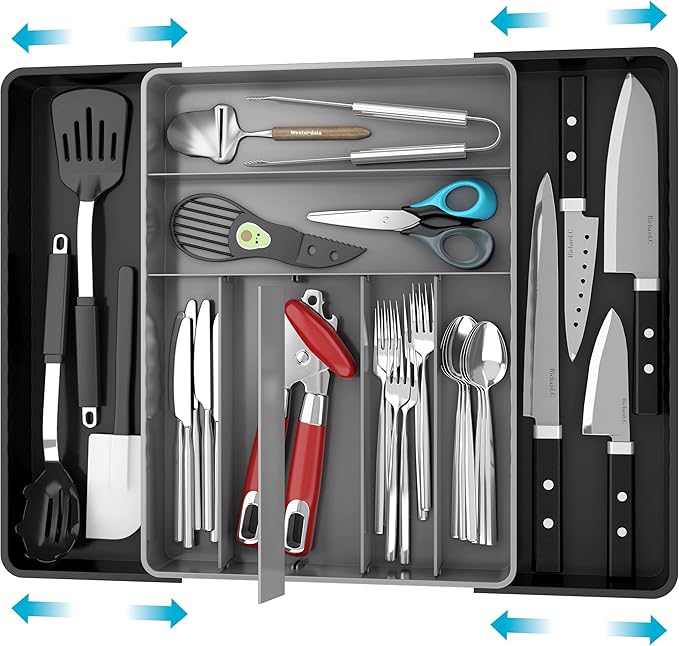Simple Houseware Expandable Kitchen Drawer Flatware Organizer by SimpleHouseware