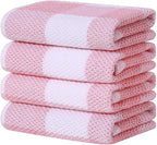 Homaxy 100% Cotton Waffle Weave Check Plaid Kitchen Towels, 13 x 28 Inches by Homaxy