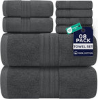 DAN RIVER 8 PC Luxury Bath Towels by DanRiver