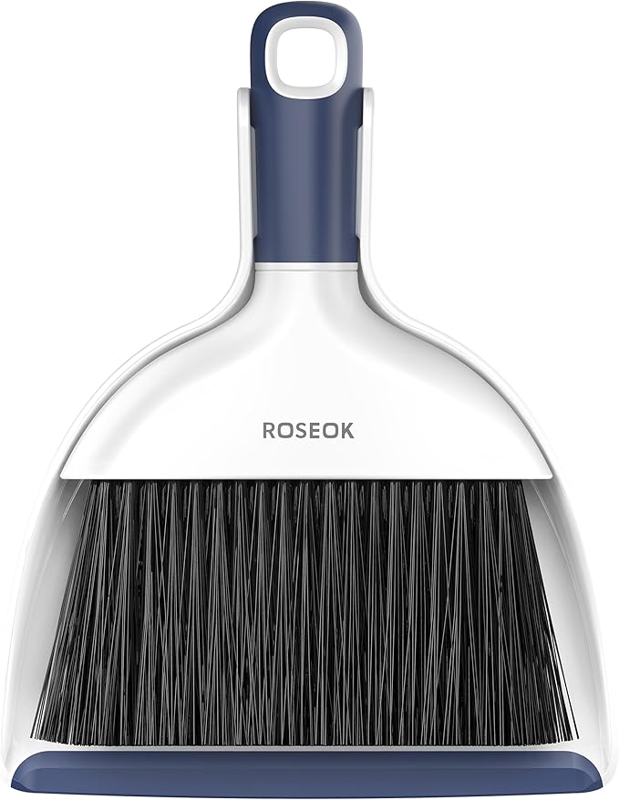 Mini Broom and Dustpan Set for Cleaning, Compact Desktop Dustpan by ROSEOK