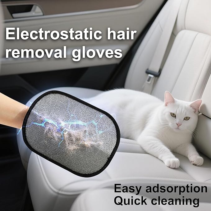 2-PCS Pet Hair Remover Gloves - Image 7