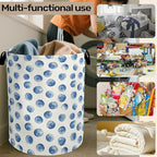 Blue Polka Dots Laundry Basket - Image 6