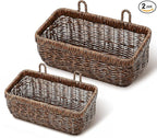AceList Wall Hanging Basket, Boho Style Hand-Woven Hanging Storage Baskets by AceList