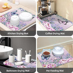 Dish Drying Mat for Kitchen Counter 16x18 Inch, Super Absorbent Dish Drainer Mat - Image 7