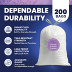 Plasticplace 8 Gallon Trash Bags │ 0.7 Mil │ Lavender and Soft Vanilla Scented - Image 4