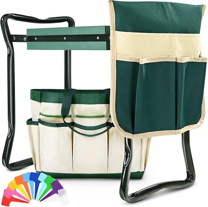 KVR Garden Bench for Kneeling and Sitting Foldable Garden Kneeler and Seat Heavy Duty,Gardner Gifts Ideas for Women Mom Grandma by KVR