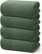 REDKISS 4 Pack Premium Bath Towels, Plush Coral Fleece Towels by REDKISSOnline