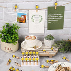 50Pcs Bee Wooden Clip with Jute Twine Cute Clothespin Craft Clip Decorative - Image 4
