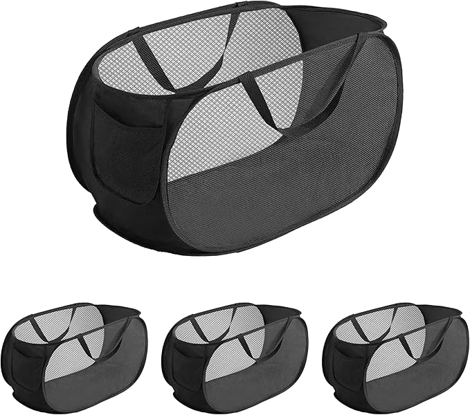 4 Pcs pop up laundry hamper Sturdy Large Capacity collapsible laundry basket by NarangOrnt