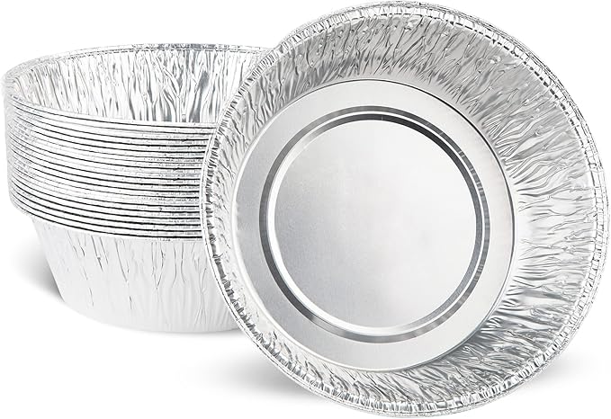 PLASTICPRO 6.5'' Inch Round Tin Foil Pans Disposable Aluminum, Freezer & Oven by PLASTICPRO
