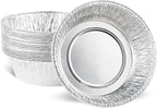 PLASTICPRO 6.5'' Inch Round Tin Foil Pans Disposable Aluminum, Freezer & Oven by PLASTICPRO