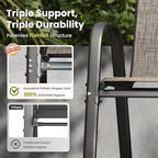 PHI VILLA Patio Chairs Set of 6, Outdoor Stackable Dining Chairs with E-Coating Metal Frame and Upgraded Textilene Fabric, All Weather Deck Chair 350 LBS Capacity for Porch Poolside Garden - Image 6
