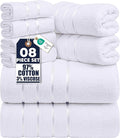 Utopia Towels 8 Piece Luxury Towel Set, 2 Bath, 2 Hand, and 4 Wash Cloths by UTOPIATOWELS
