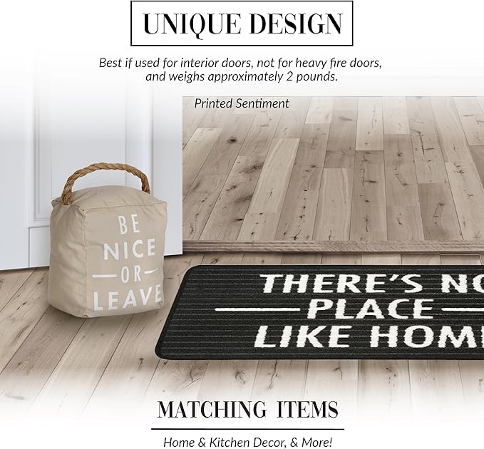 Pavilion Gift Company 72192 Be Nice or Leave Door Stopper, 5 x 6 - Image 4