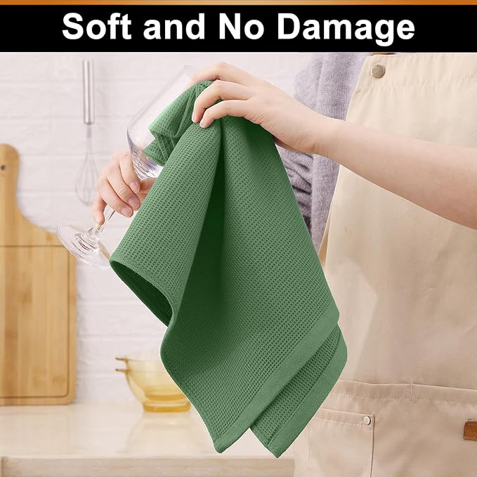 Homaxy 100% Cotton Waffle Weave Kitchen Towels - Image 5