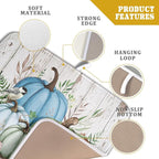 Fall Blue Pumpkin Dish Drying Mat 16x18 inch Autumn Harvest Dish Rack Mats - Image 4