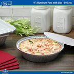 Nicole Home Collection Aluminum Pans 9” Round Disposable Foil Pans - Image 3