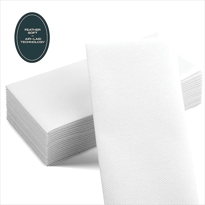 100-Pack Servietto Disposable Linen-Feel Guest Towels - Image 5
