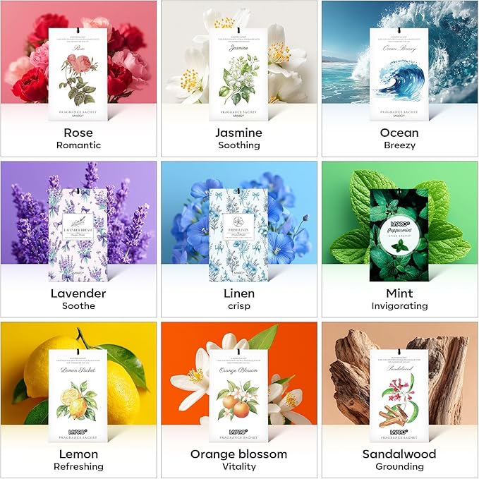 MYARO 20 Packs Lavender Linen Scent Sachet Long Lasting Closet Drawer - Image 9