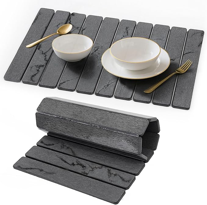 Stone Drying Mat for Kitchen Counter, Quick Diatomaceous Earth Mats for Dishes by Unknown