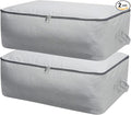 2PCS Durable Cotton Canvas, Soft Space Save Storage Bag Wardrobe Organizer by Omygarden