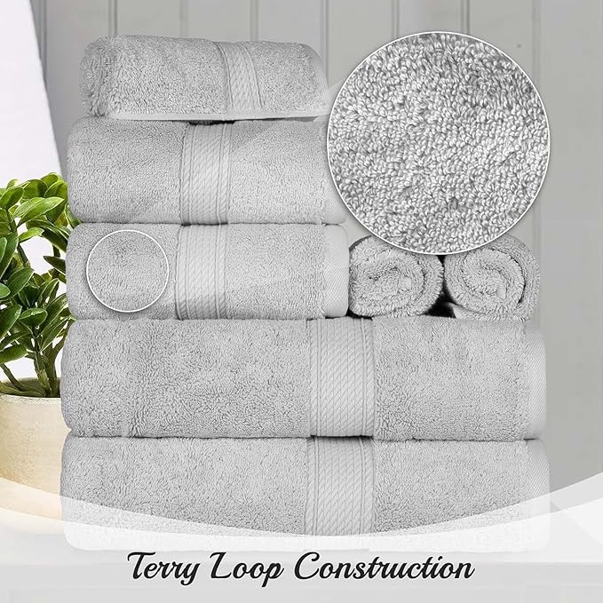Superior Egyptian Cotton Pile 9 Piece Towel Set, Includes 3 Bath, 3 Hand - Image 7