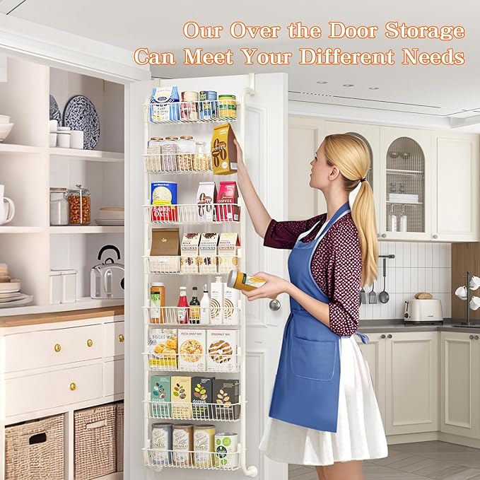 MIAOLI Over the Door Pantry Organizers and Storage, 8-Tier Spice Rack, Home & - Image 2