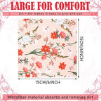 Sinmoe 20 Pcs Microfiber Cleaning Cloth Elegant Flower Design Microfiber Cloth - Image 6