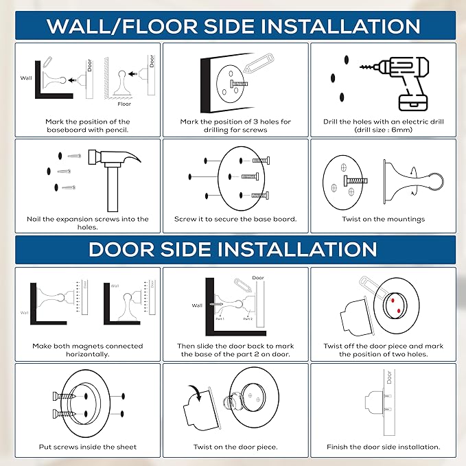 OmHome Magnetic Door Stop Soft Magnetic Door Catch, Magnetic Door Stoppers - Image 9