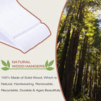 FairyHaus Wooden Hangers 30 Pack White, Slim Wood Coat Suits Hanger - Image 2
