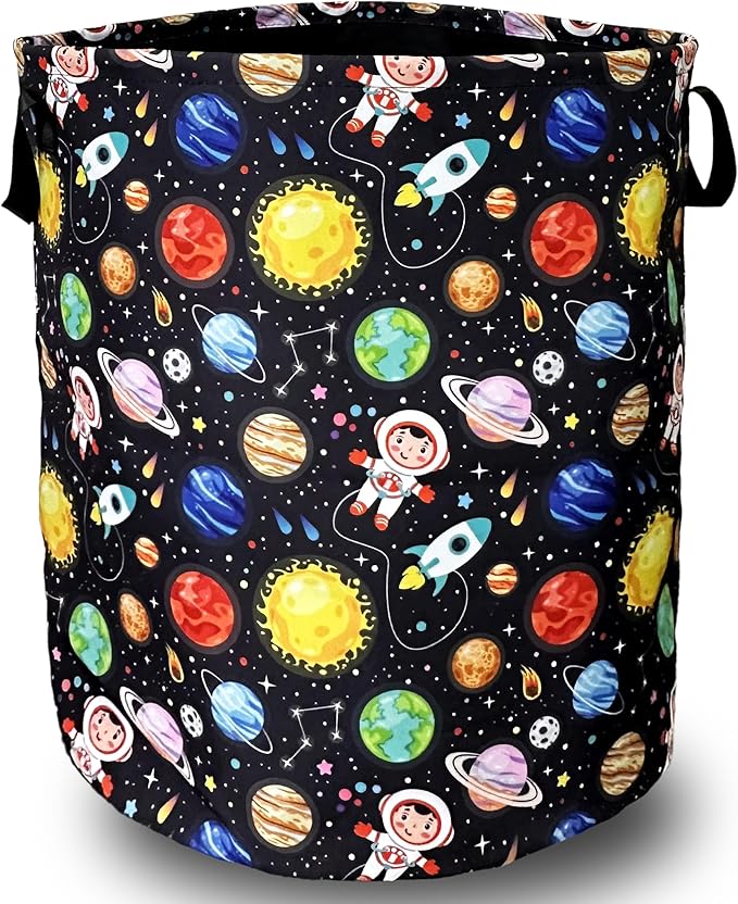 Funny Astronaut Laundry Basket Foldable by SELIONLIKN