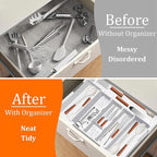 Large Utensil Drawer Organizer Expandable Silverware Organizer - Image 3