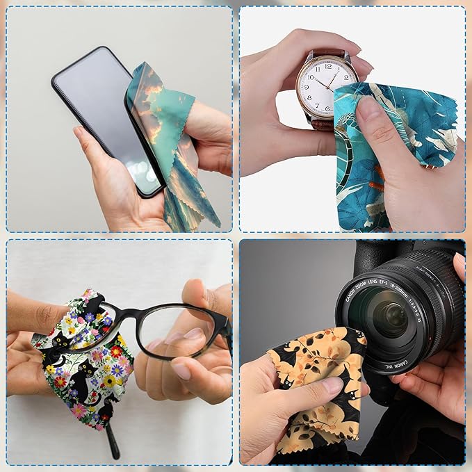 6 PCS Glasses Cleaning Cloth Eyeglass Lens Cleaning Cloth Eyeglasses Wipes - Image 6