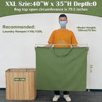 Canvas Laundry Bag 40"W x 35"H, Thick Canvas Laundry Bag - Image 2