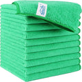 HOMEXCEL Green Microfiber Cleaning Cloth, 12 Pack Premium Microfiber Towels by HOMEXCEL