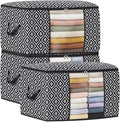 Direct 100L, 3 Pack, Storage Containers, Large Clothes Storage Bins Foldable by StorageTastic