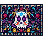 Sugar Skull Dish Drying Mat for Kitchen Counter Microfiber Absorbent Dish Day by VisittheDuibelproduct