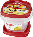 Rubbermaid Easy Find Lids Food Storage Containers, 2 Cup, Racer Red, 4-Piece Set by Rubbermaid