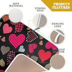 Happy Valentine's Day Black Dish Drying Mat - Image 4