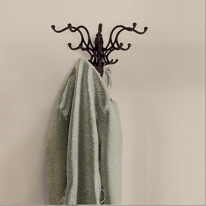 Creative Co-Op Antique Cast Iron Wall Hooks in Rust Finish - Image 4