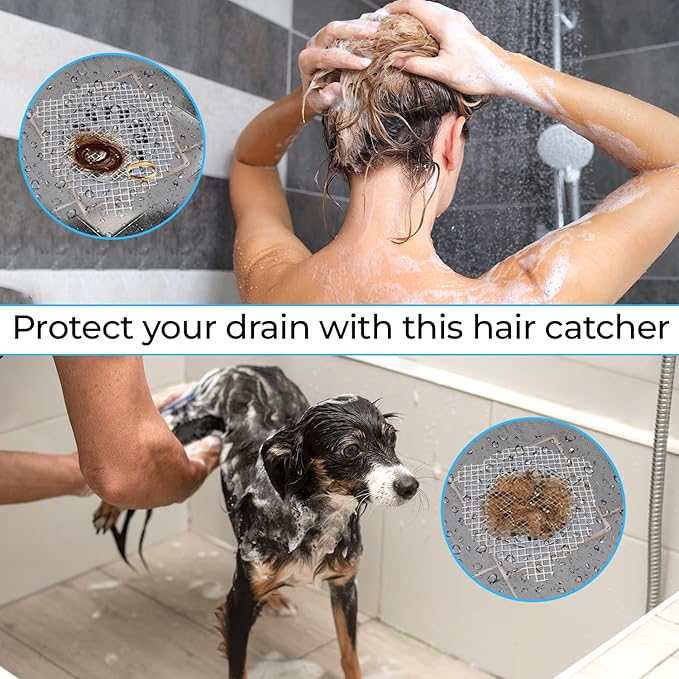 50 PCS Disposable Shower Drain Hair Catcher 3.54 Inches Round Drain Hair - Image 4